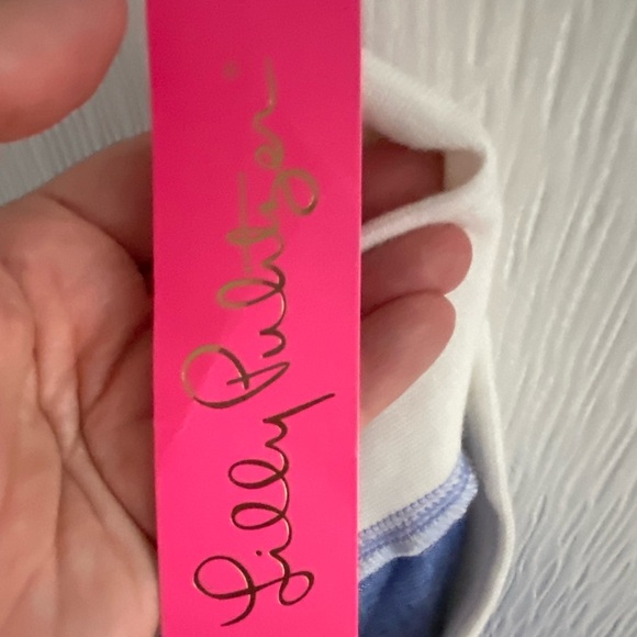 Lilly Pulitzer Beach Palazzo Pant in Beckon blue and Resort white NWT - Picture 2 of 5